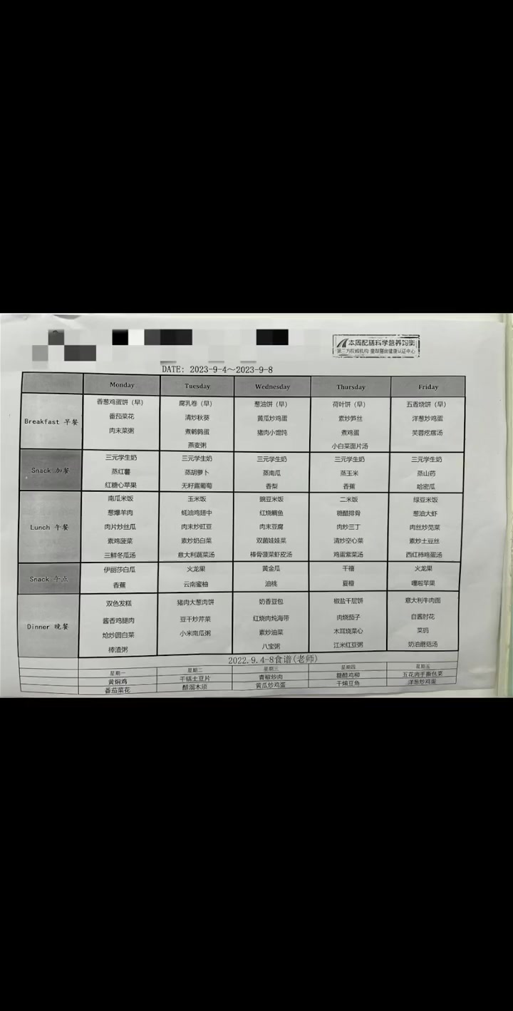 开学季 幼儿食谱 今日下园看到一个不错的食谱,自留啦!大家还有啥营养方便的早餐做法,求分享