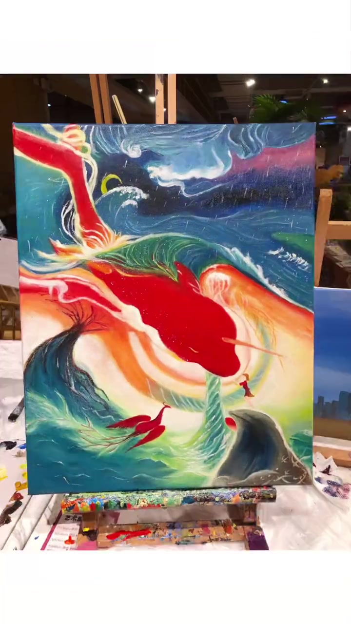 大鱼海棠～画画 绘画 丙烯画 画画教程 大鱼海棠