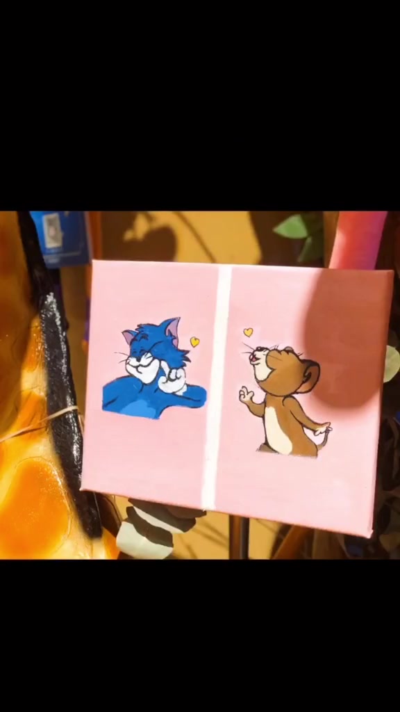 杰瑞怎么画 猫和老鼠 杰瑞 汤姆杰瑞 丙烯 丙烯画教程
