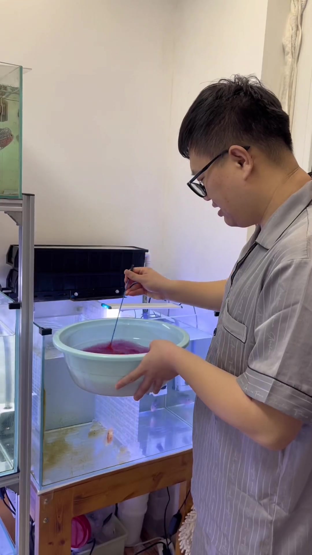 小罗汉:这啥玩意清道夫:我打工的,你家埋汰了小罗汉:显着你了呗看我刀不刀你 养鱼日记 观赏