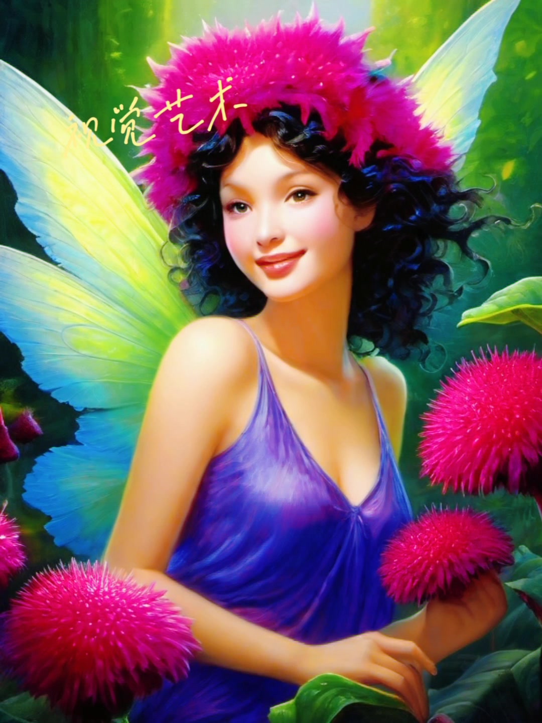 旅行中的鸡冠花美少女