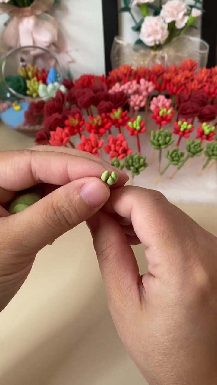 手工 粘土 手作 教程 喜欢多肉养不成的就做一些吧!