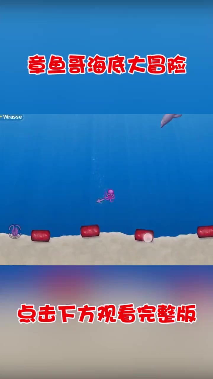 章鱼哥海底遇到鲸鱼
