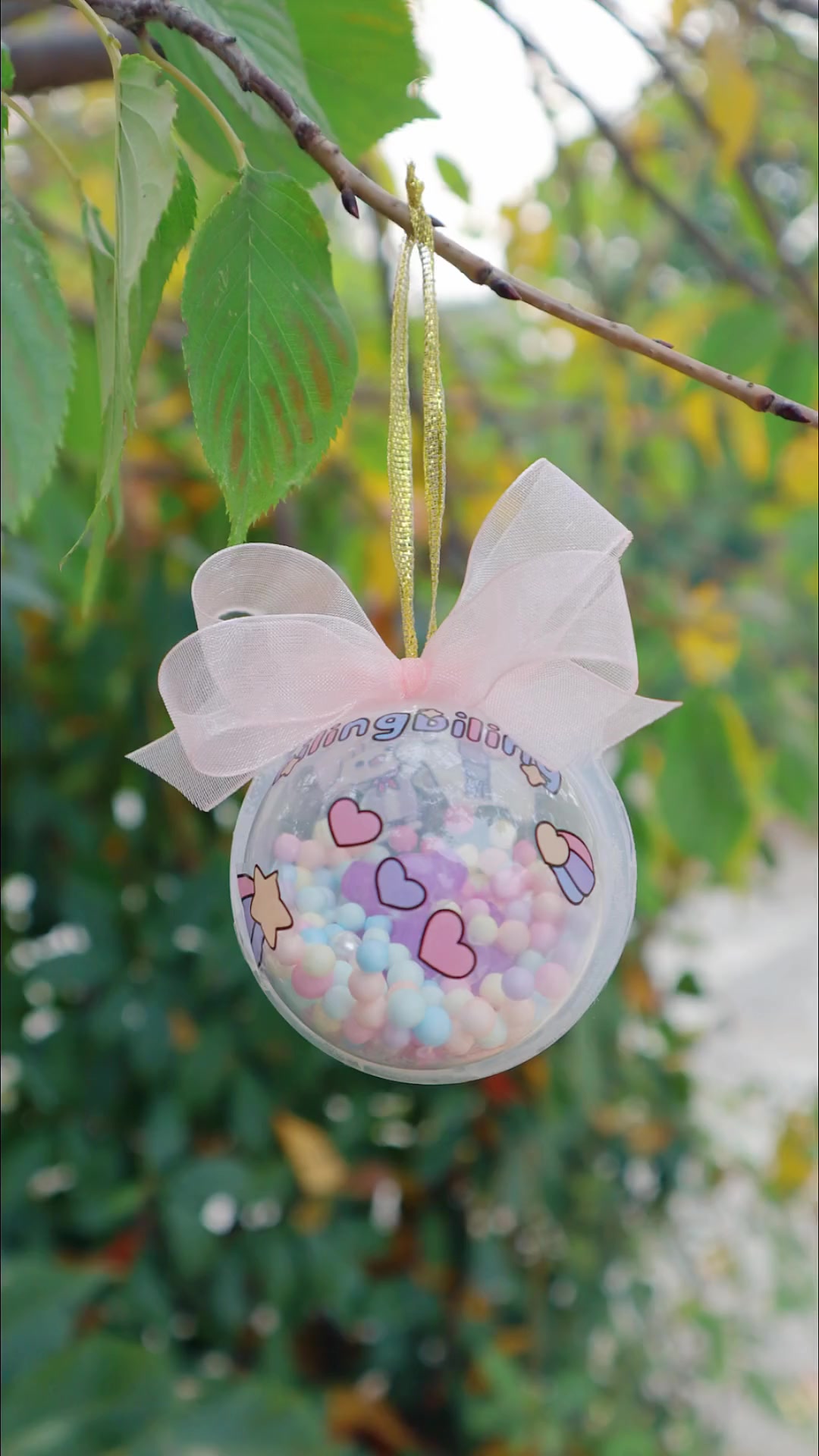 果冻壳变身少女心挂饰,好可爱呀 废物利用 少女心 手工制作