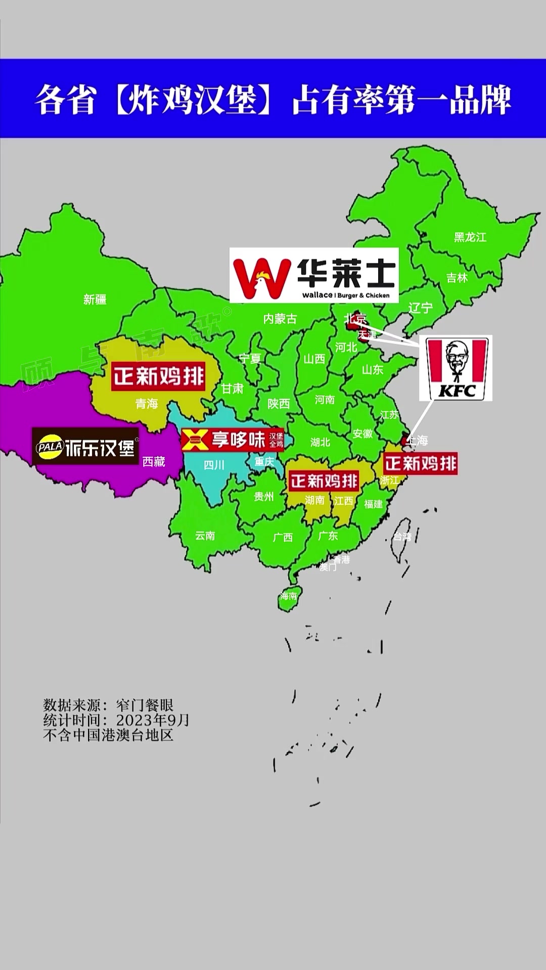 各省炸鸡汉堡占有率第一品牌,华莱士这么强?炸鸡汉堡 华莱士 肯德基 正新鸡排 顾与南