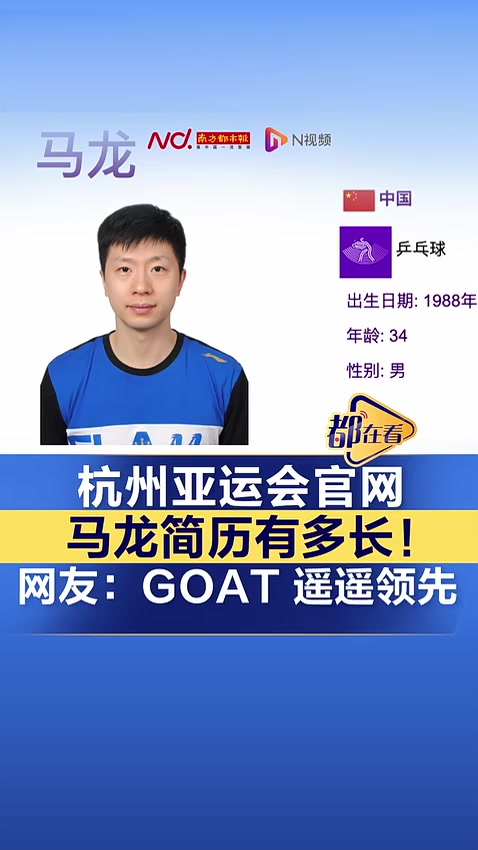 杭州亚运会官网马龙简历到底有多长?!