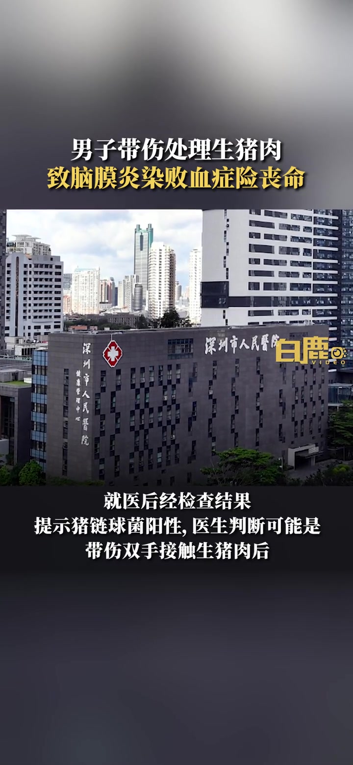 男子带伤处理生猪肉染上脑膜炎 深圳 脑膜炎