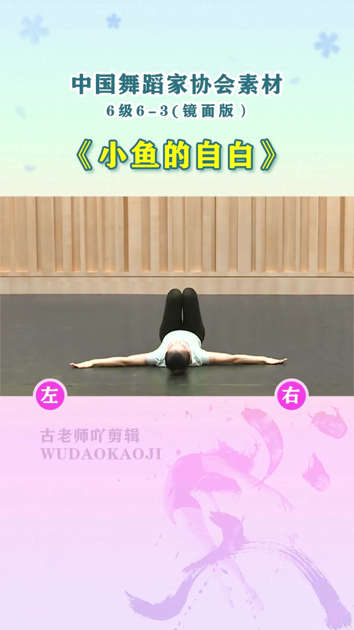 第6级︱舞协六级6-3《小鱼儿的自白》镜面教材 舞蹈考级 腿的练习