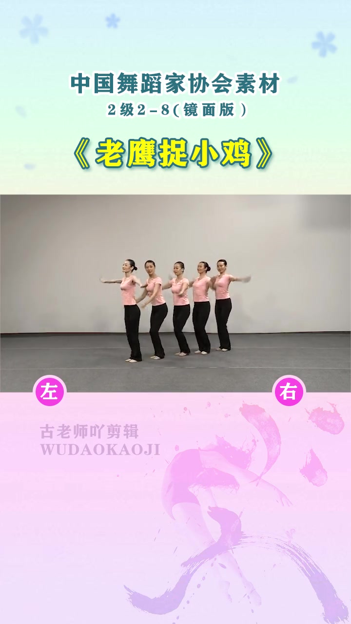 第2级︱舞协二级2-8《老鹰捉小鸡》镜面教材 舞蹈考级 日常练舞 节拍与应变练习