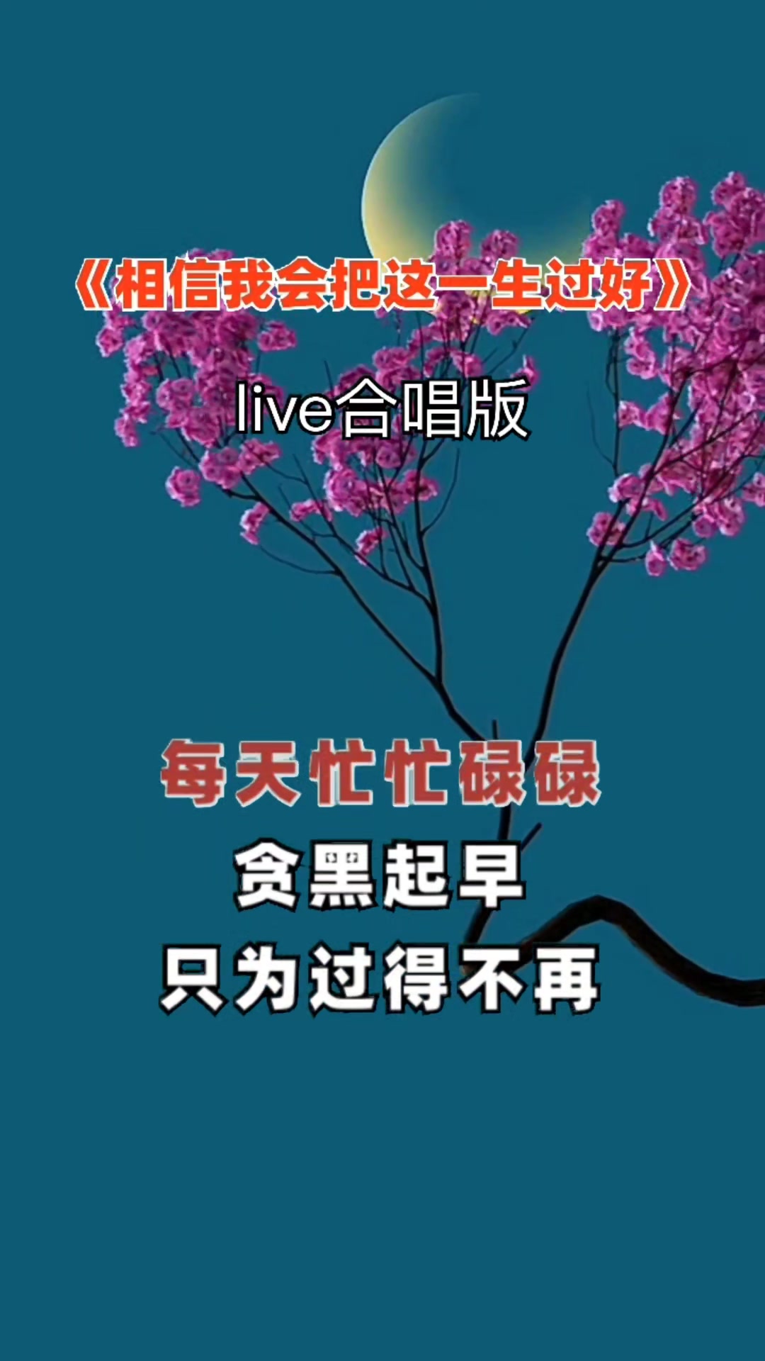 歌曲《我也想把这一生过好》完整版分享给大家