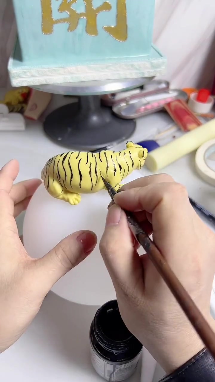 老虎完整制作干货 面塑 食品雕刻 花馍
