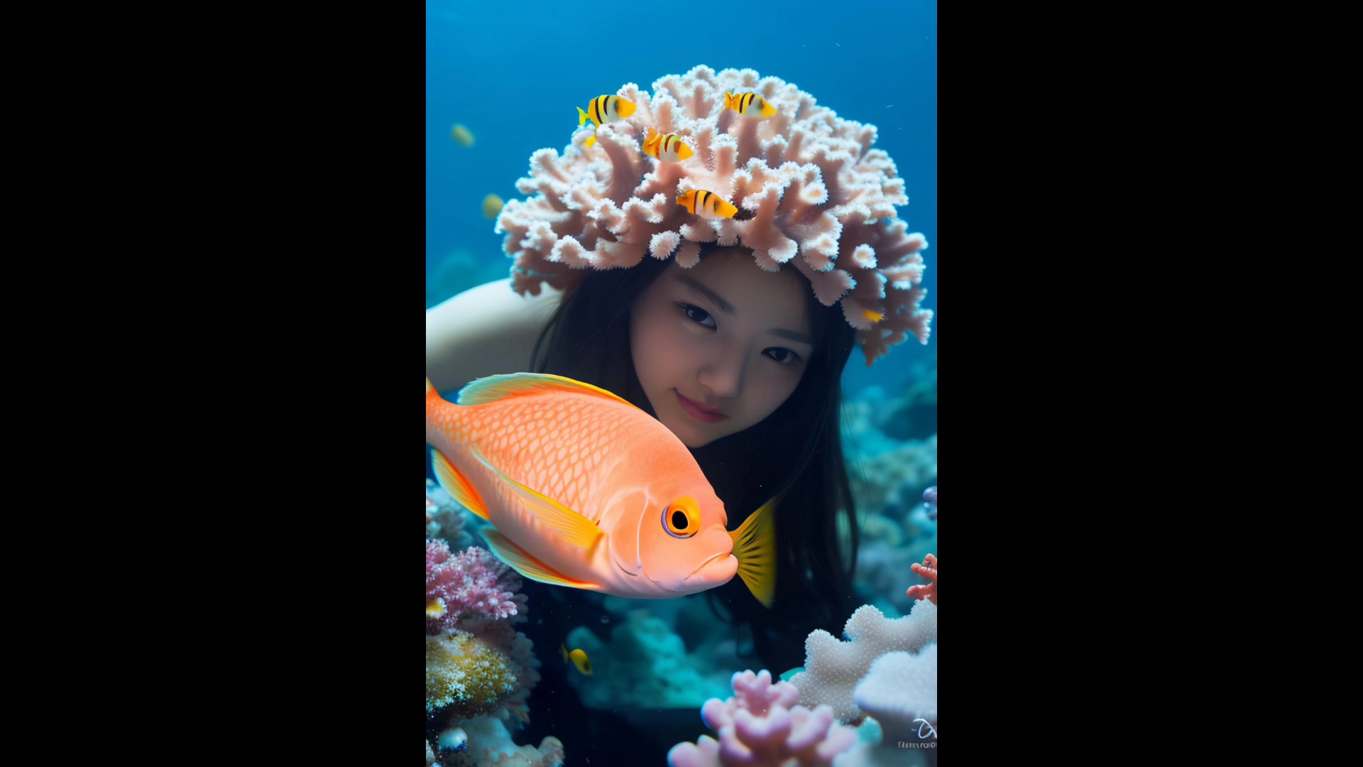 海底世界珊瑚鱼ai