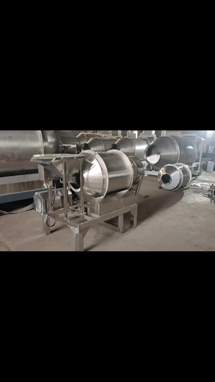 不锈钢滚筒搅拌机 鸡爪鸡翅调味混合机化工物料混合搅拌机