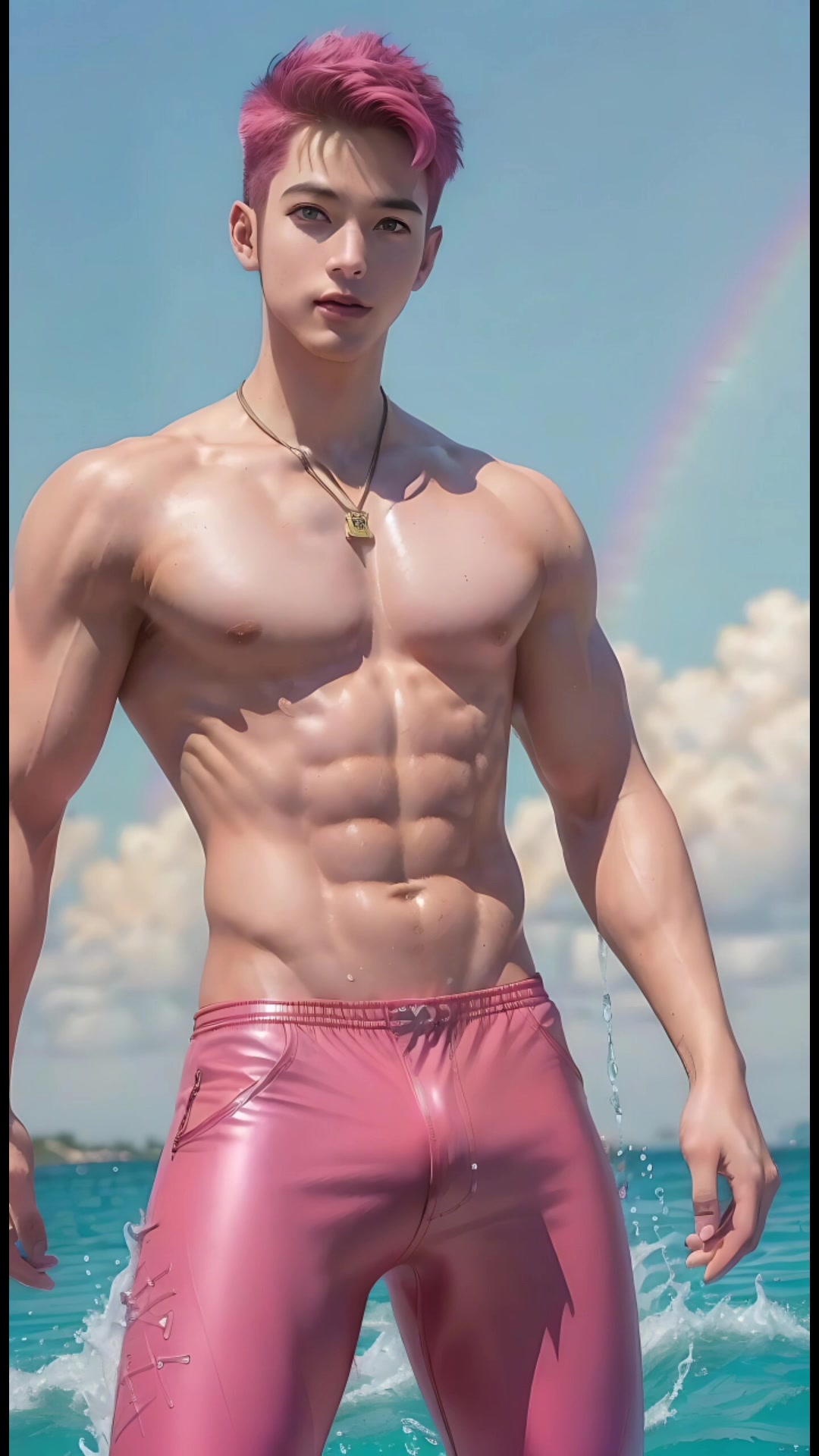 AI腹肌帅哥壁纸