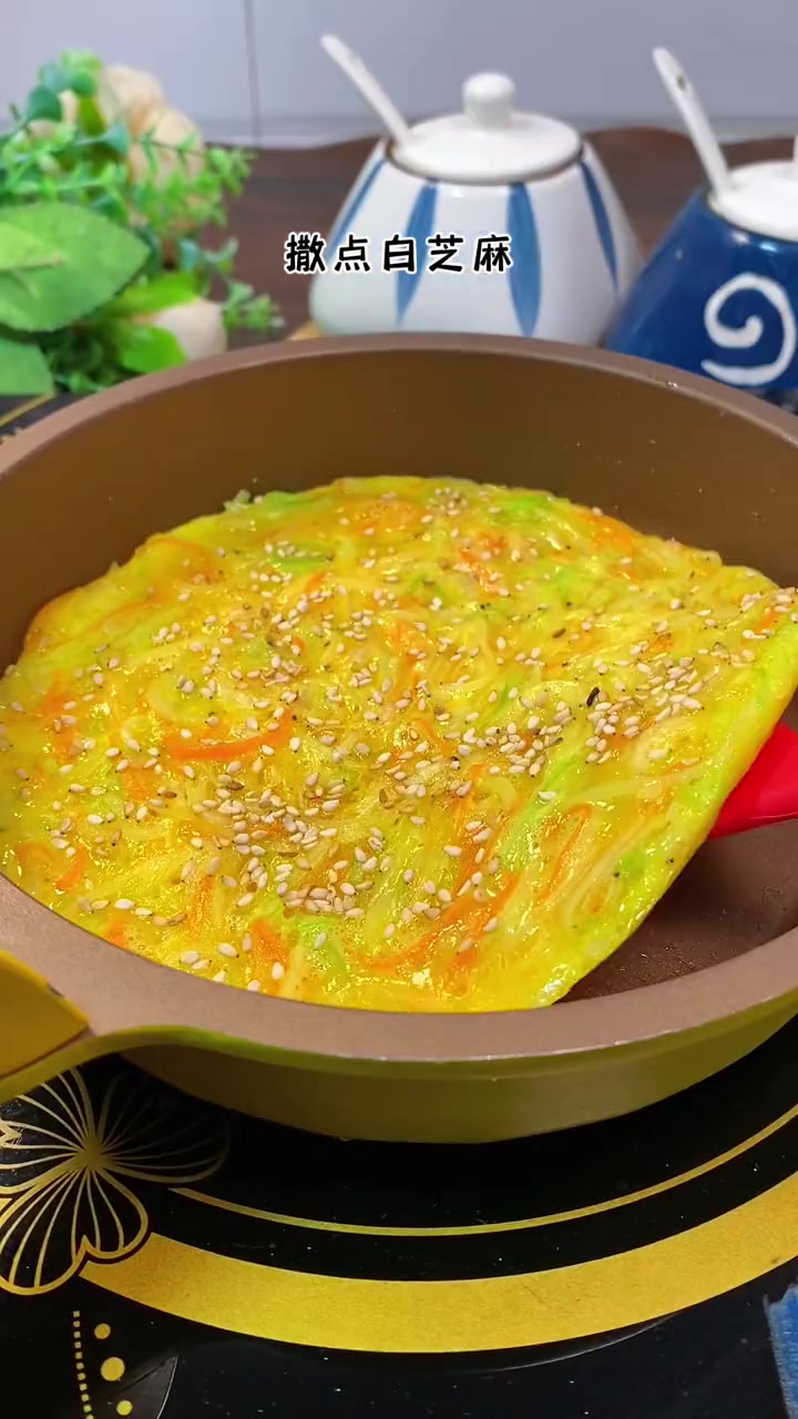 孩子不爱吃蔬菜,试试做成这样的蔬菜饼,营养又好吃,孩子抢着吃 营养早餐 儿童美食 蔬菜煎饼