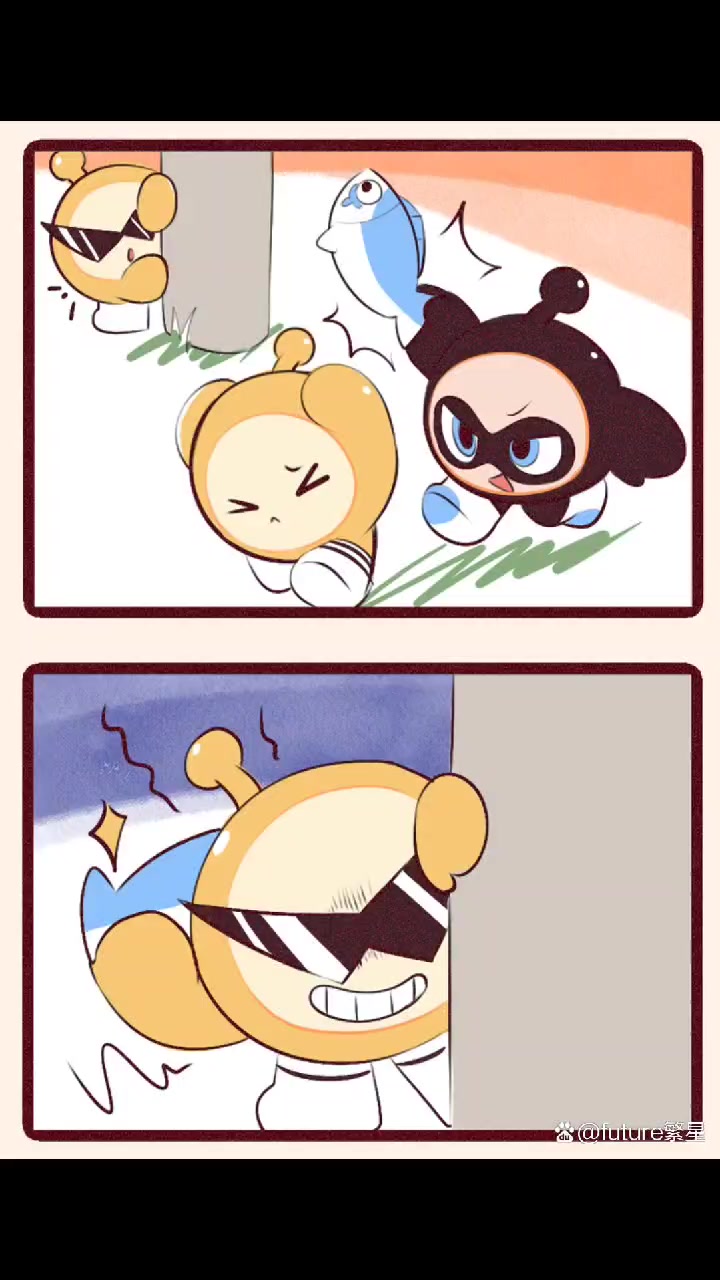 蛋仔漫画小黑和小黄