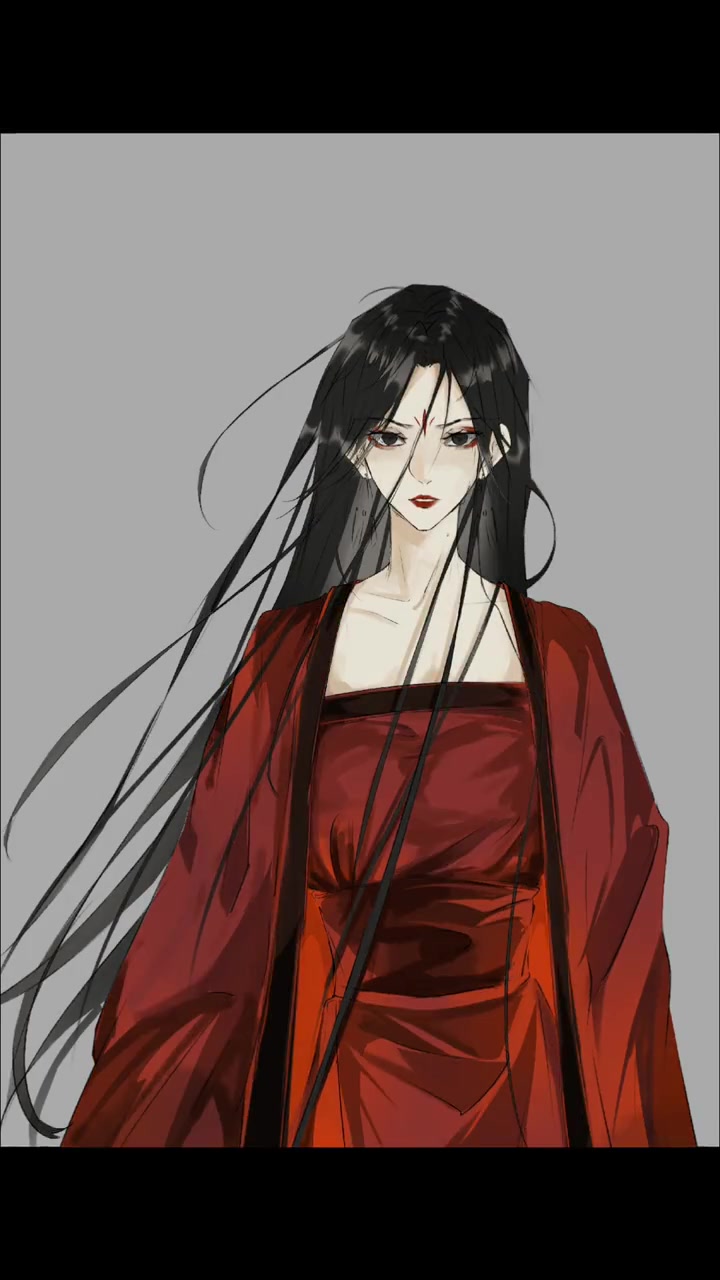 摸了宣姬,有参考。procreate绘画 画画 天官赐福 宣姬 日常摸鱼