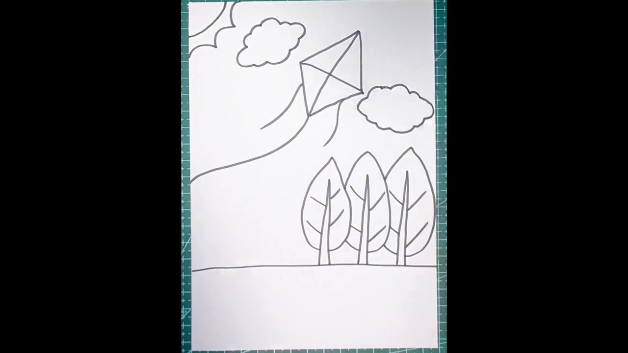 超简单的秋天主题绘画来啦!一看就会,快来试试吧! #秋天风景画  #秋天主题画  #秋天创