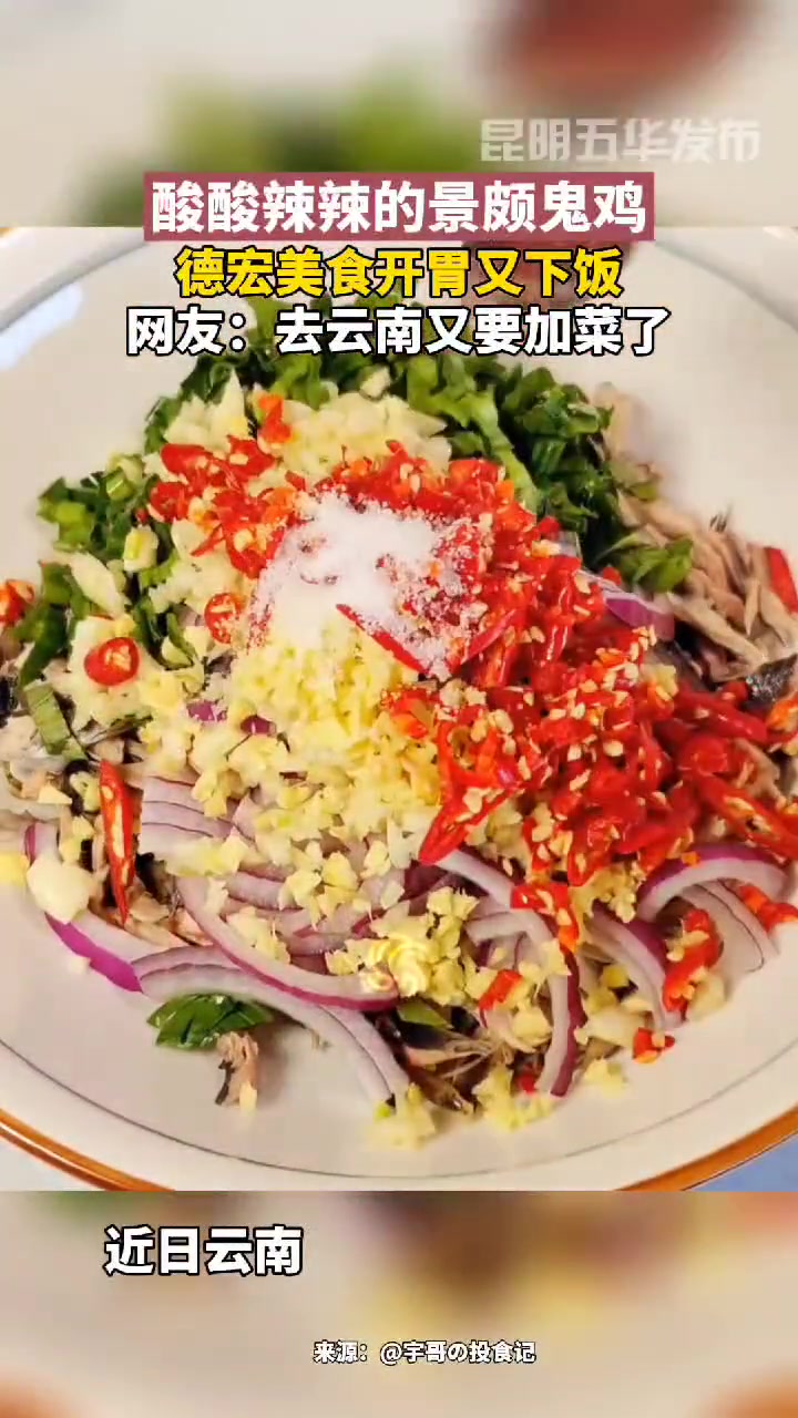 酸酸辣辣的景颇鬼鸡 鬼鸡 德宏 傣味
