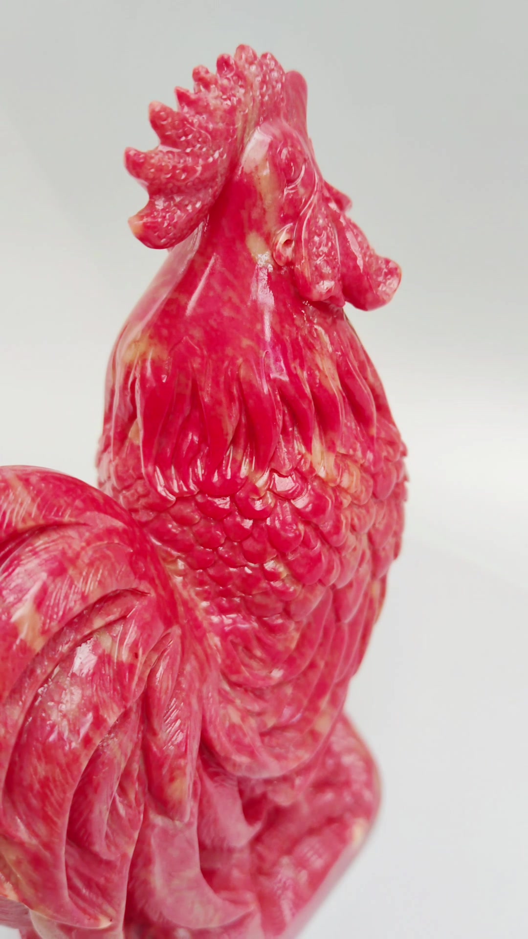 古玩收藏鸡血石雄鸡摆件