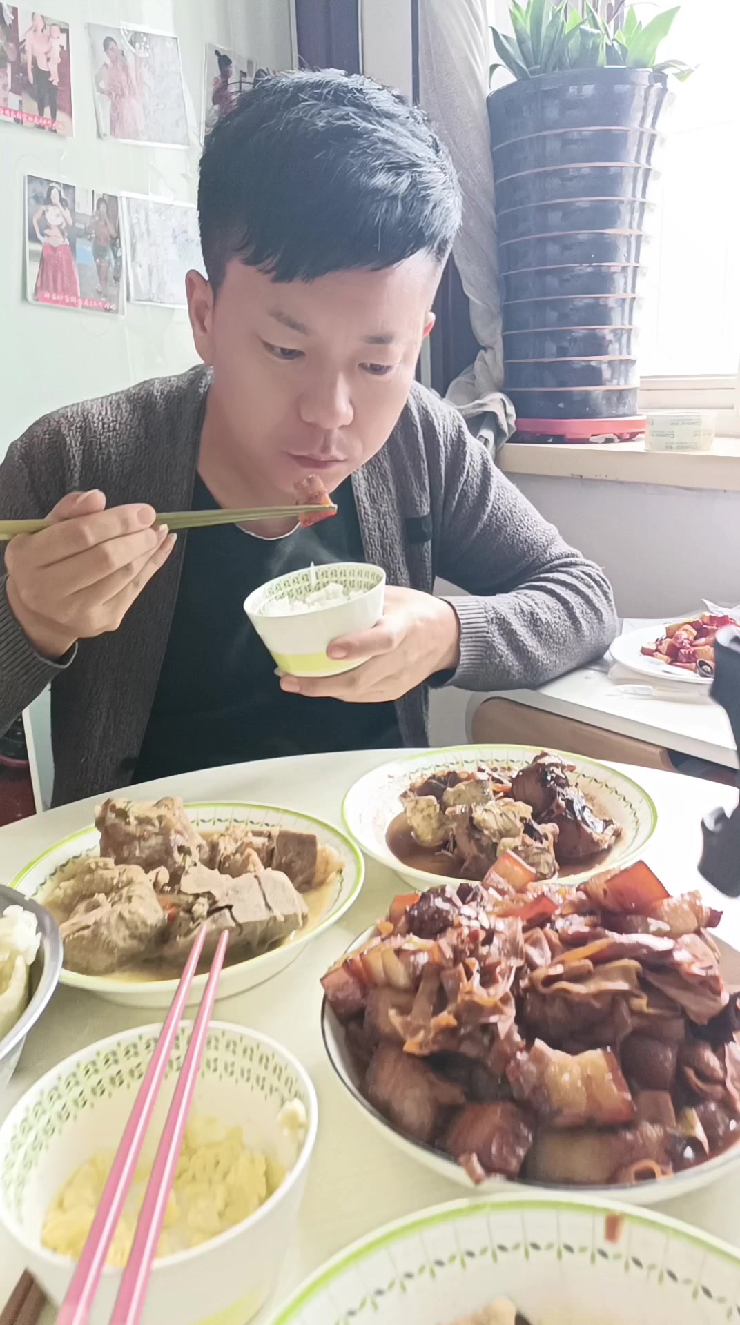 挑战7天10斤今天吃大米饭红烧肉