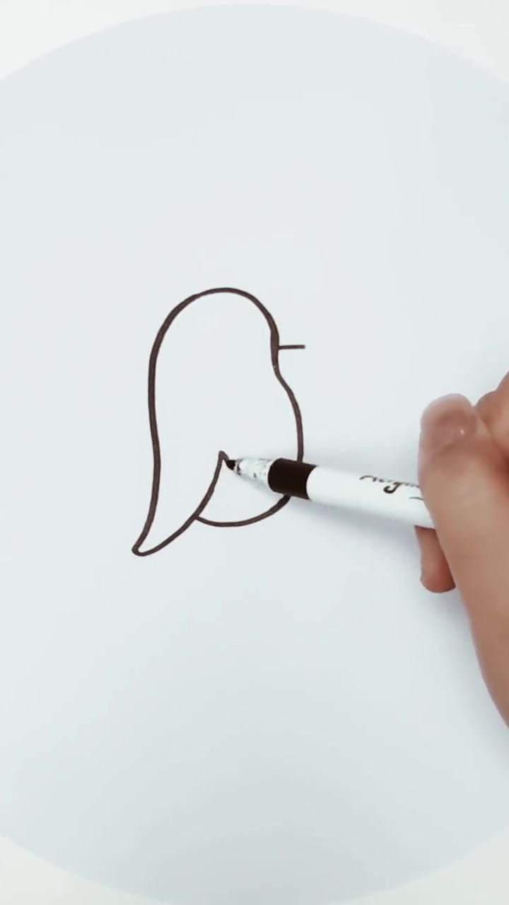 简笔画|QQ企鹅大家知道企鹅生活在北极还是南极呢?亲子简笔画 一起学画画 想画就画 一学就