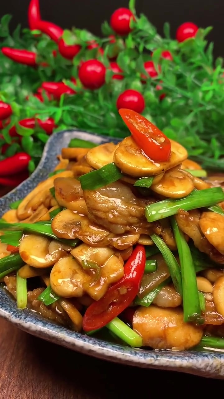 口蘑炒肉这样做 口蘑炒肉 口蘑 蘑菇新吃法 下饭菜