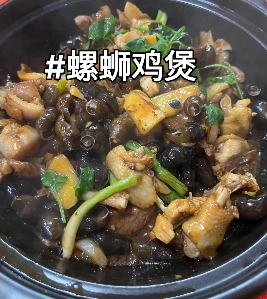 田螺鸡煲,好吃到吮手指