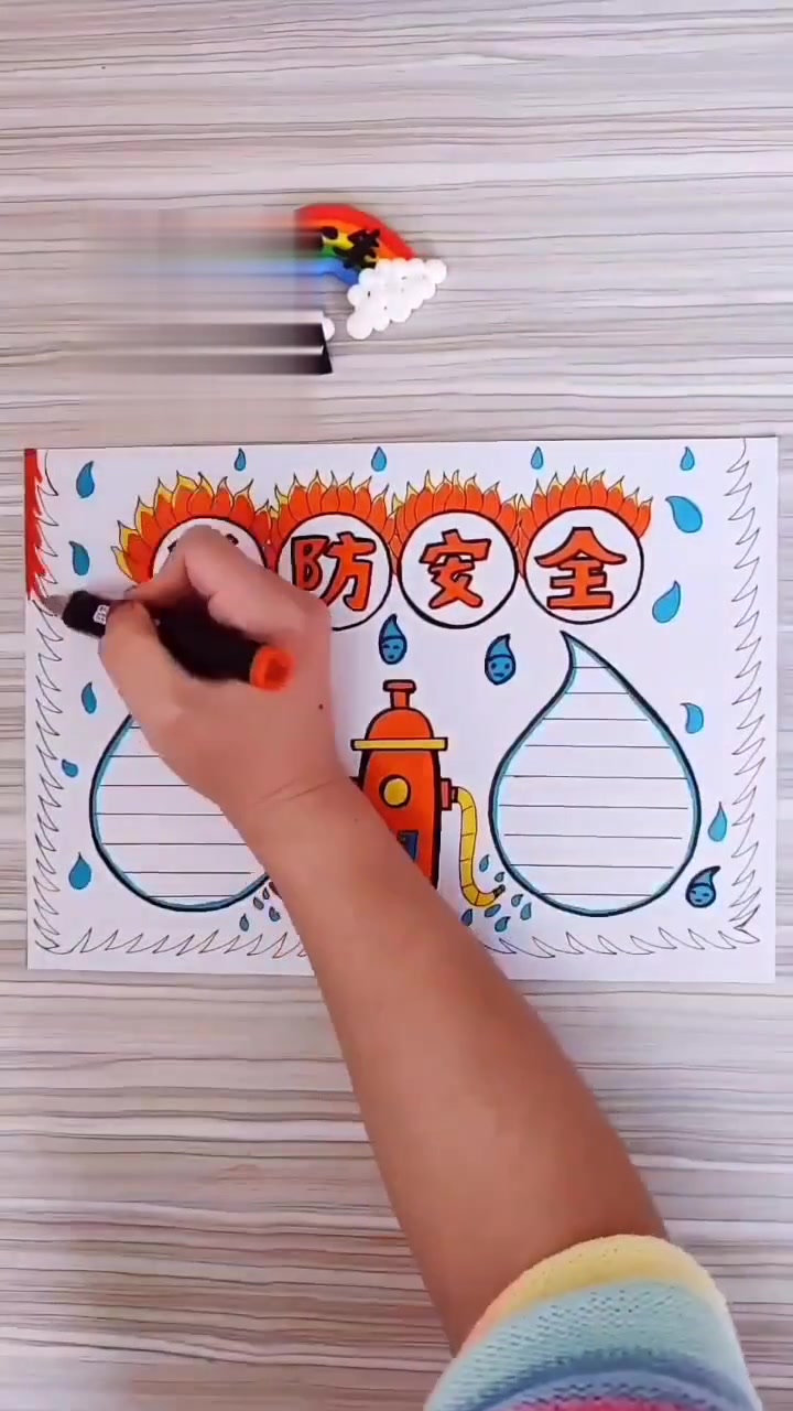 消防安全手抄报!