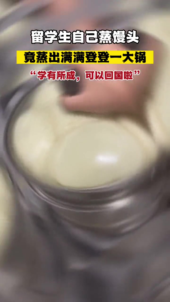 留学生自己尝试蒸馒头,结果还挺成功 手工馒头 动手自己做美食