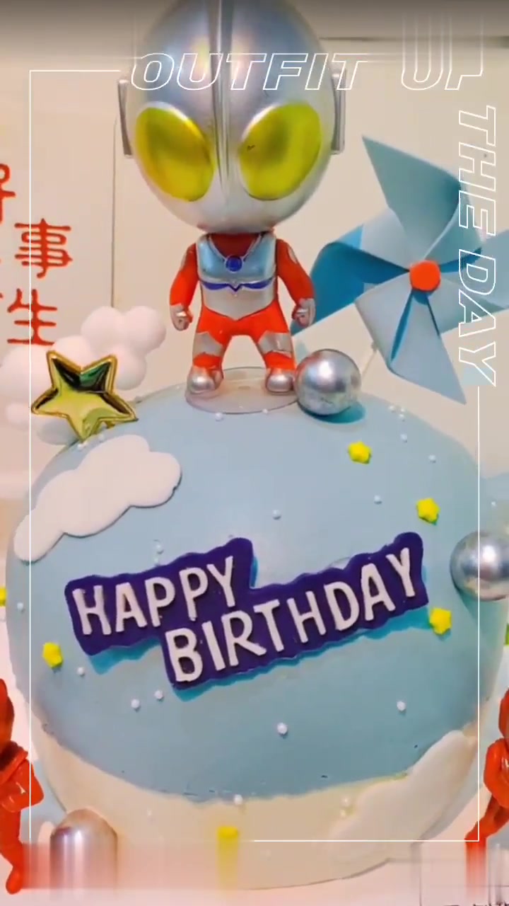 男孩生日蛋糕,奥特曼蛋糕