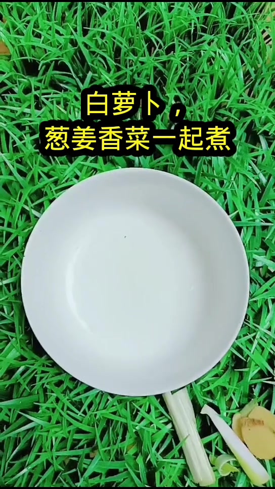 白萝卜,姜,香菜,葱一起煮水