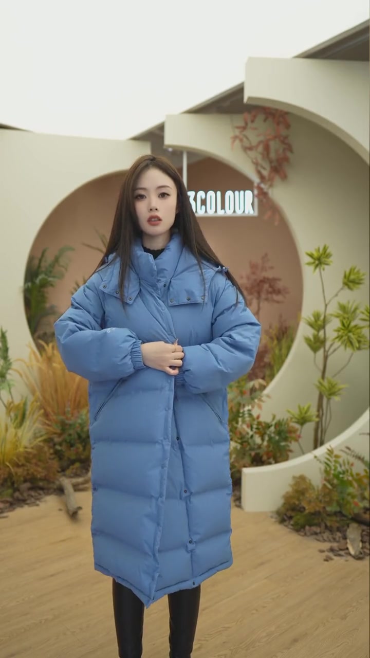 三彩被子服上新了~优质大朵90白鹅绒填充东北一件过冬~双排扣门襟设计增添设计感俏皮性哦~ 