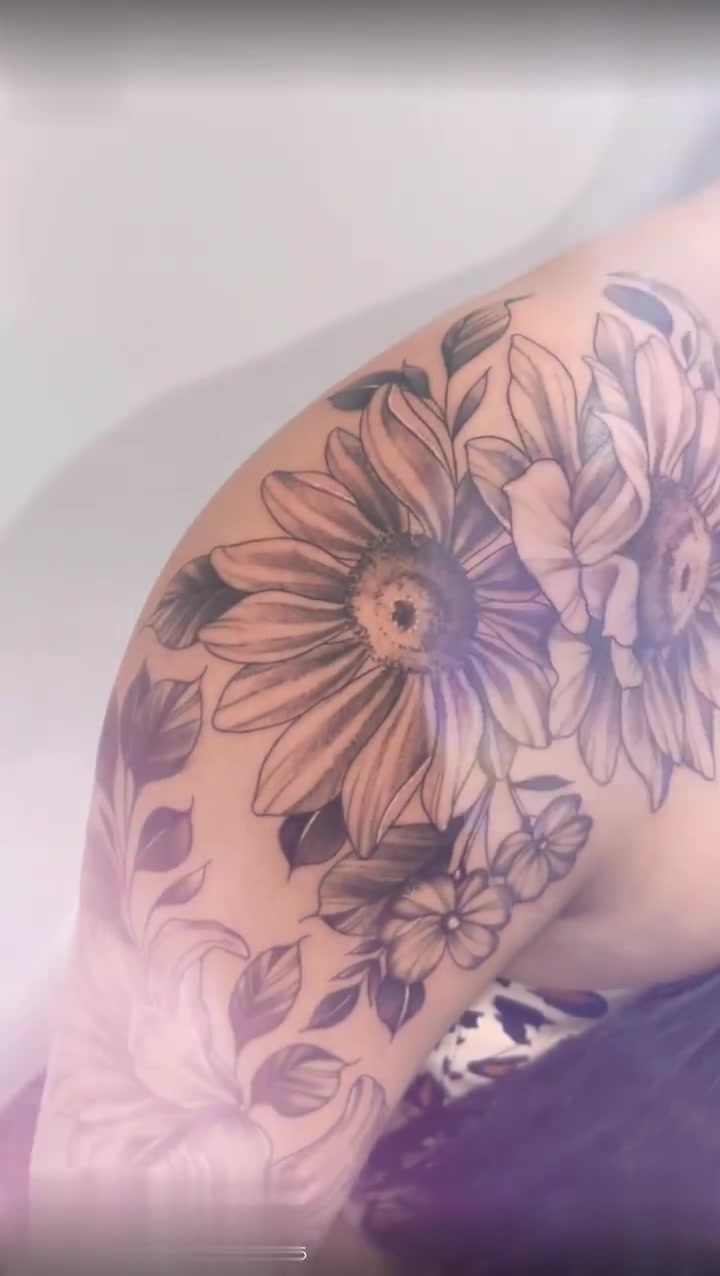 超爱的14小时半臂纹身