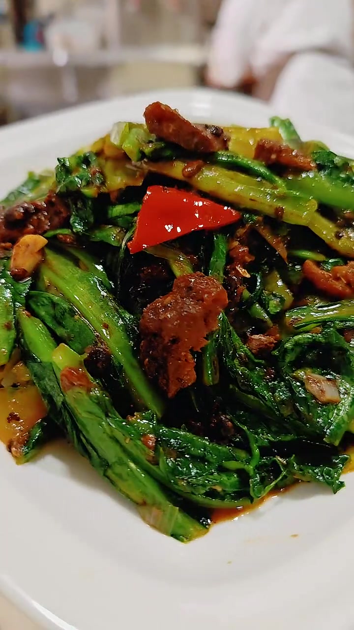 豆豉鲮鱼油麦菜教程