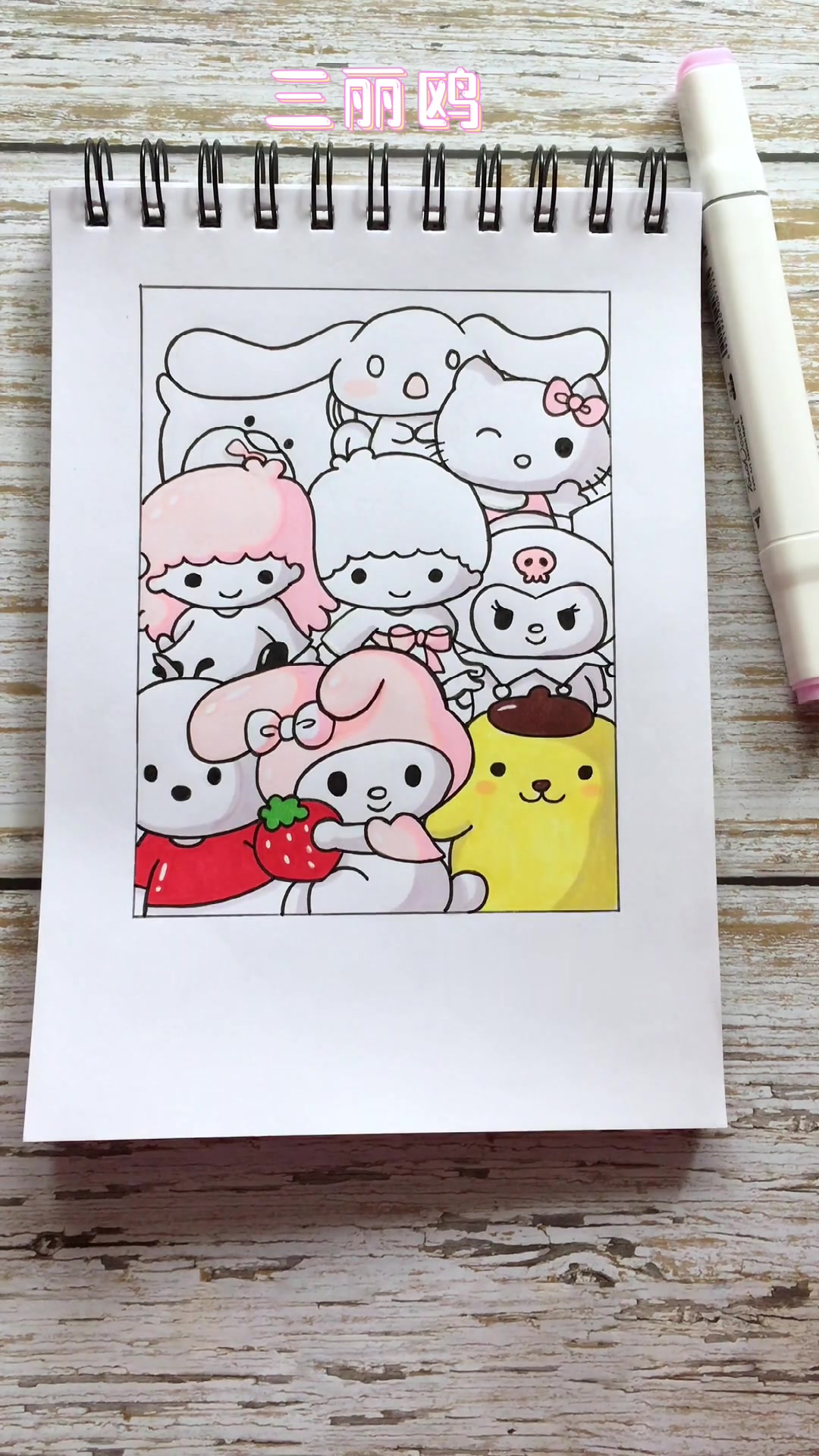 三丽鸥家族简笔画,你能说出它们的名字吗?