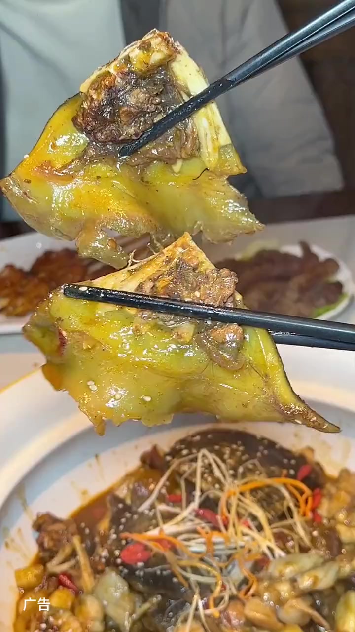 天冷了来吃甲鱼煲!黄金甲的裙边真的Q到我了!5-8年超厚!快来冬季进补一下!甲鱼煲 福州美