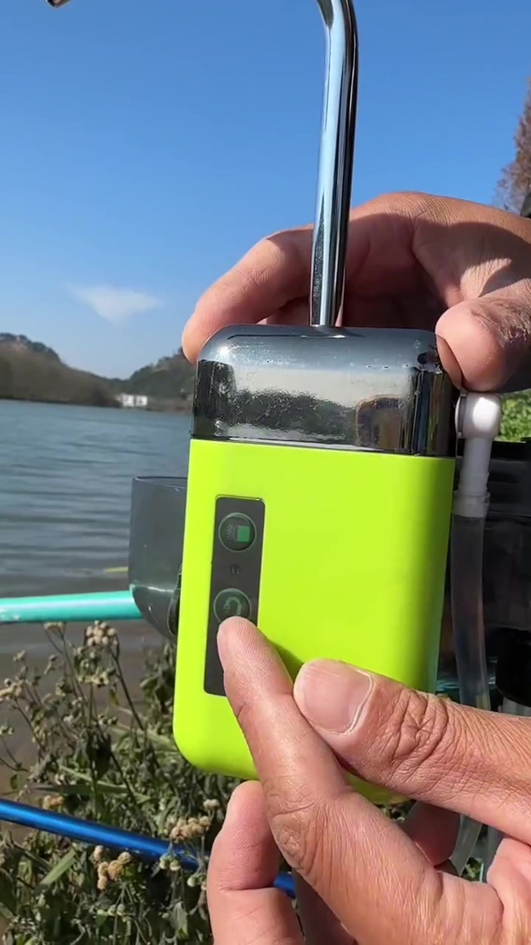 自动钓鱼抽水神器洗手智能感应取水器可充电户外氧气泵吸水器增氧