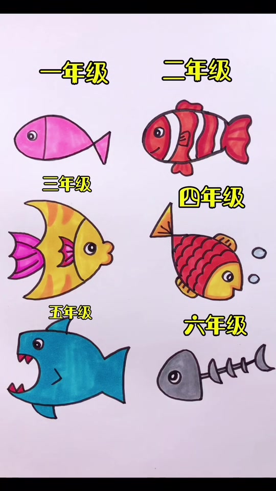 各年级如何画鱼