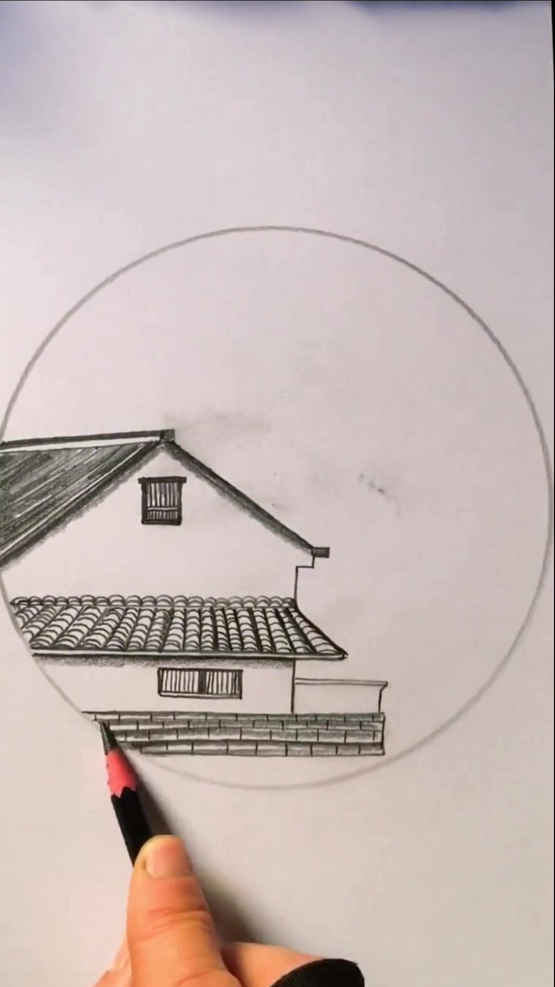 素描简笔画:教大家画江南水乡
