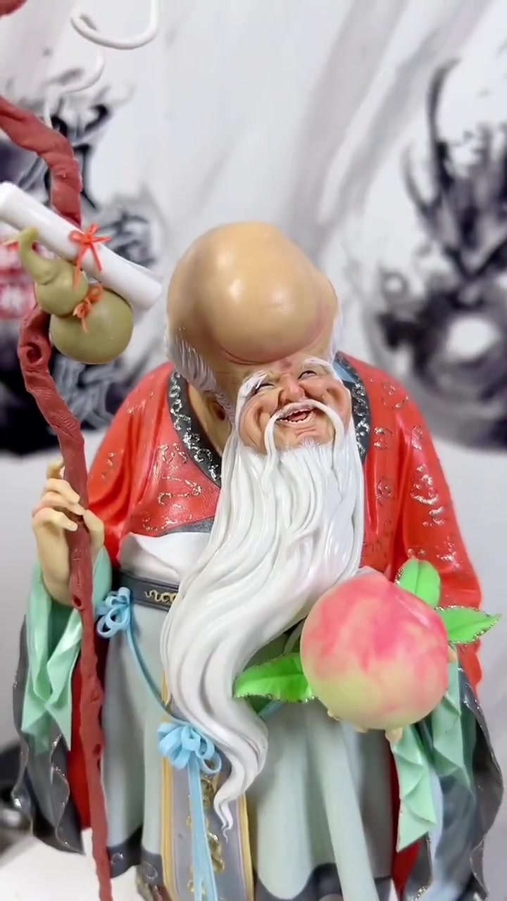 自制南极仙翁 面塑 食品雕刻 花馍