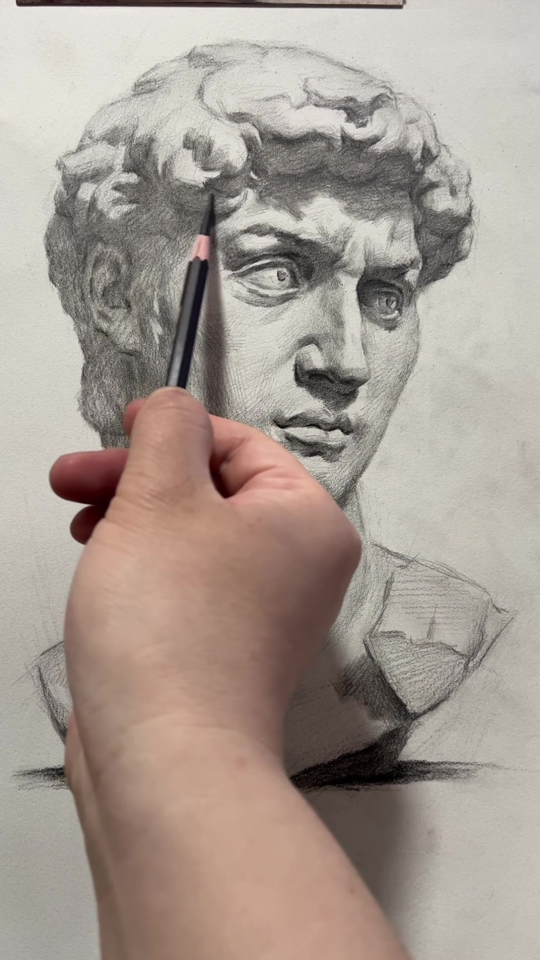 素描石膏像大卫教学示范8