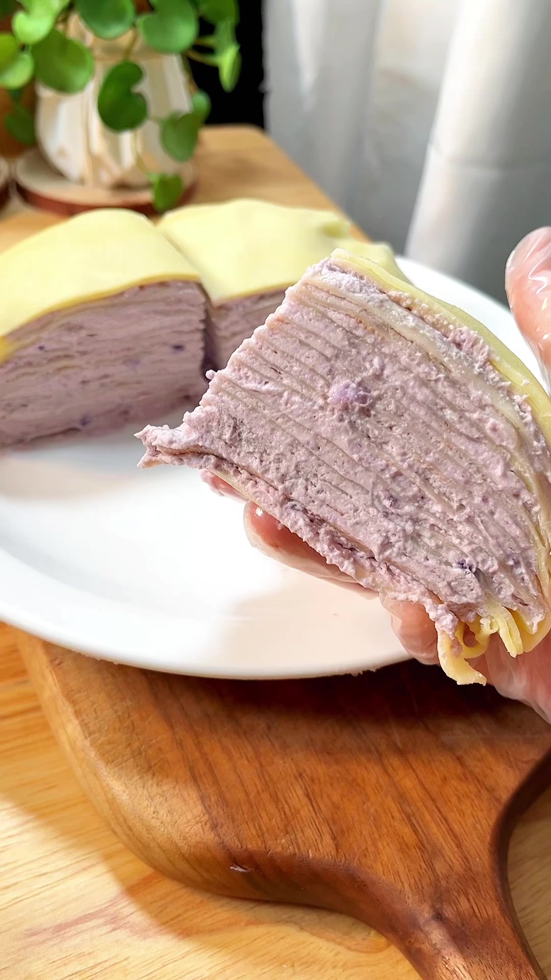 免烤箱,零失败芋泥千层蛋糕