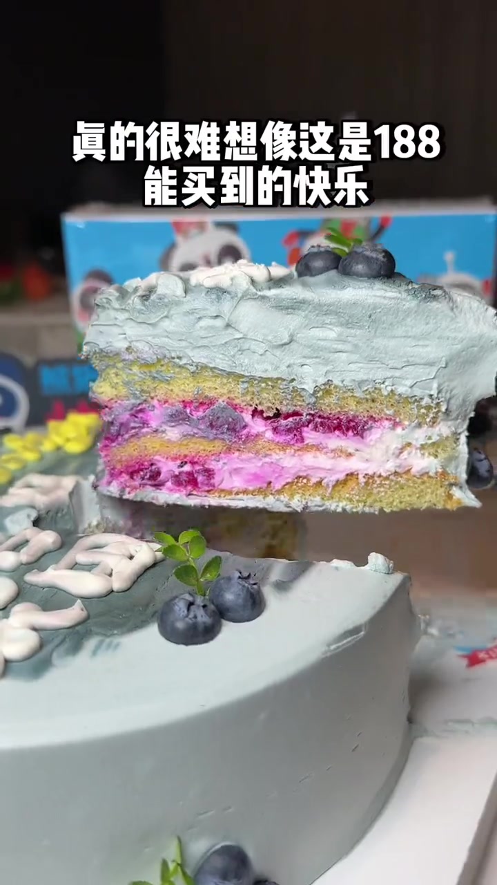e人朋友们给我这个i人过了个终身难忘的生日!这188花的值!熊猫叮咚生日蛋糕 过生日要有仪