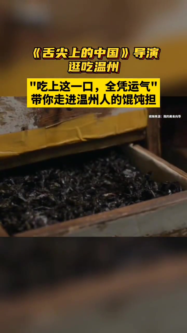 必须给温州文旅上波分 就看温州美食!《舌尖上的中国》导演逛吃温州,走进温州人的馄饨担