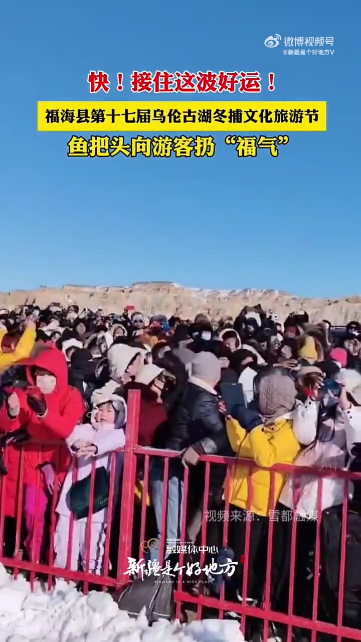 快!接住这波福海冬捕节的福鱼好运!天山南北贺新春 新疆是个好地方 你好新疆 我在新疆过大年