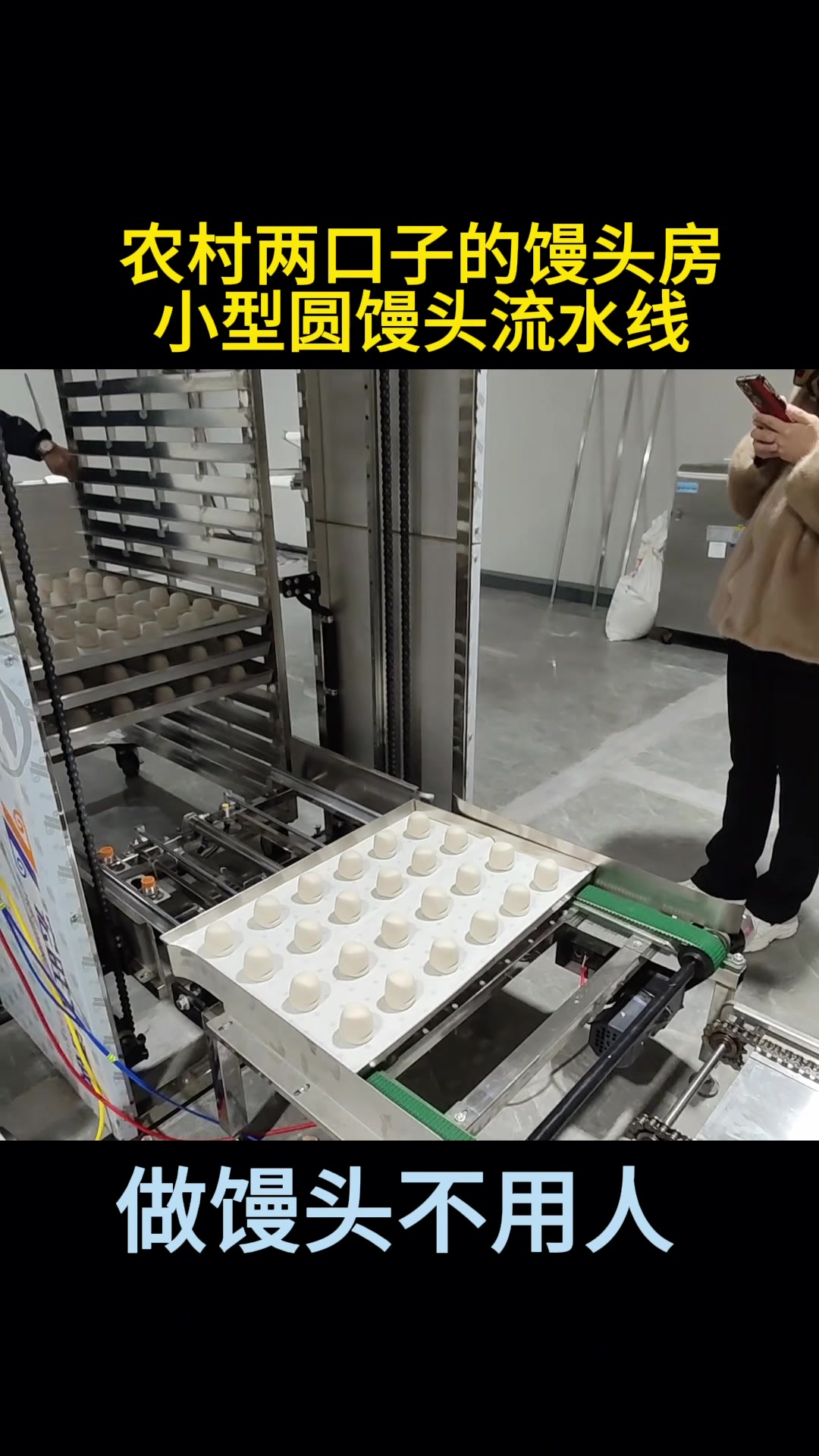 小型馒头生产线,做馒头不用人 #馒头机 #馒头房机器 #馒头生产线