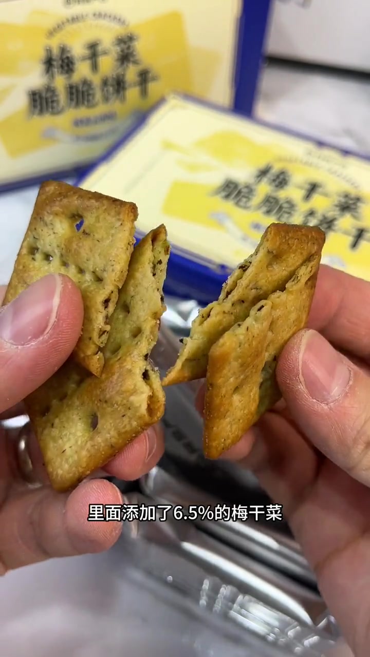 网易严选 梅干菜脆脆饼干 薄脆饼干小零食梅菜扣肉味 独立包装 我可真会买 囤好货过大年 好