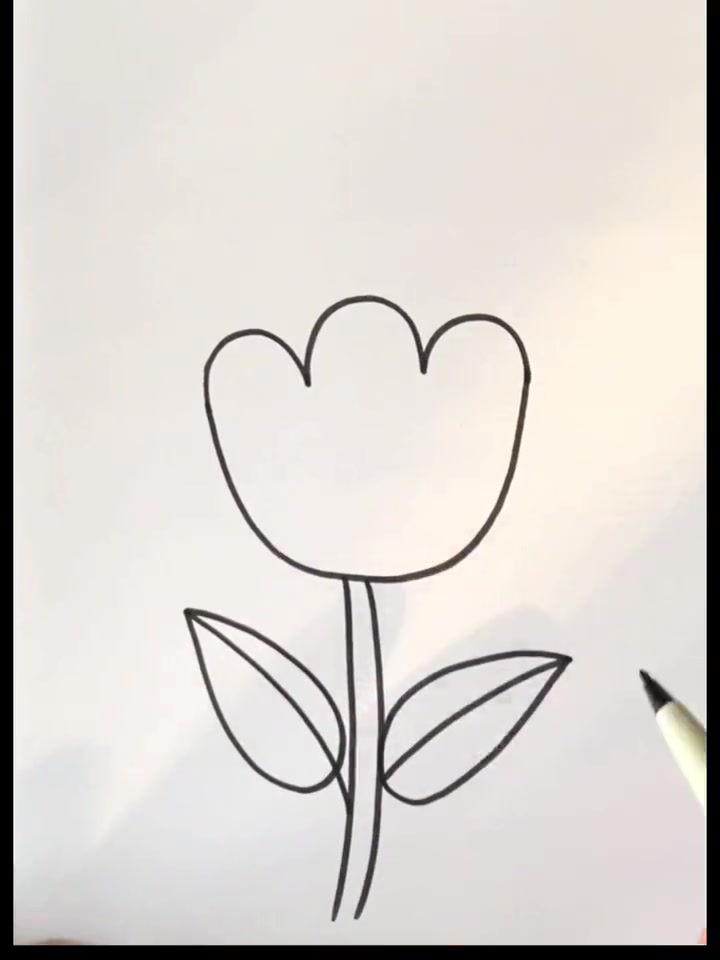 《花朵》简笔画,简单好看 儿童画 简笔画 少儿美术 一起学画画 想画就画