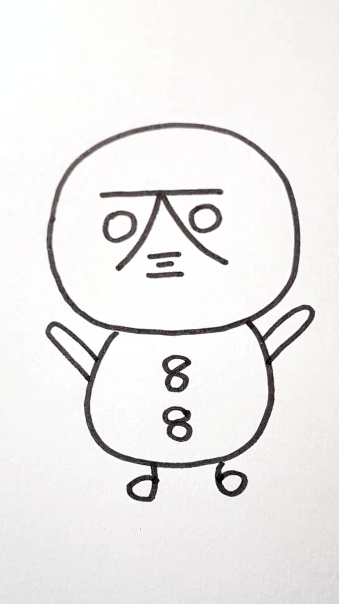 四川老头画法,炒鸡简单,感谢粉丝供稿!创意简笔画 亲子简笔画 一起来画画 创意美术 儿童简
